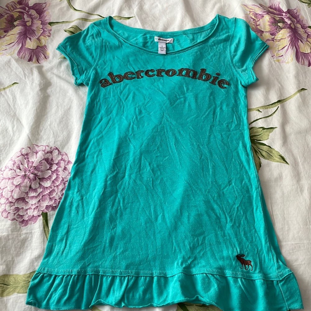 Girls size l Abercrombie teal top